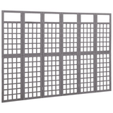 vidaXL 6-Panel Room Divider/Trellis Solid Fir Wood Gray 95.5"x70.9" - Buy Online