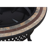 Sunjoy 40 Inch Fire Pit for Outside, Outdoor Round Wood Burning Fire Pit