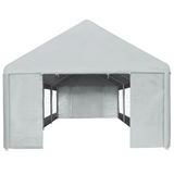 vidaXL Party Tent PE 13.1'x26.2'Gray - Waterproof Outdoor Marquee for Weddings, Parties, and More