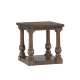 Square End Table - Traditional Style with Beautiful Cognac Finish