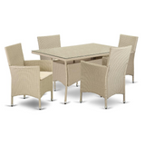 Modern Wicker Patio Set Cream | Outdoor Furniture Set