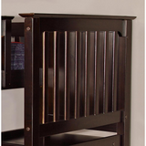 Mission Staircase Twin over Full Bunk Bed with Seven Drawers