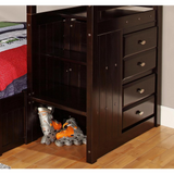 Mission Staircase Twin over Twin Bunk Bed with Seven Drawers