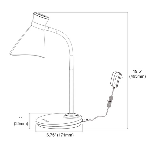 6W Desk Lamp, Silver Finish - WhatYouNeedSales