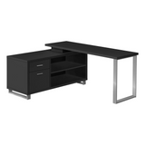 BLACK EXECUTIVE CORNER COMPUTER DESK - Ember Workspace - WhatYouNeedSales