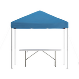 8’x8’ Blue Pop Up Event Canopy Tent with Carry Bag