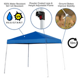 8’x8’ Blue Pop Up Event Canopy Tent with Carry Bag