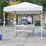 8’x8’ White Pop Up Event Canopy Tent with Carry Bag