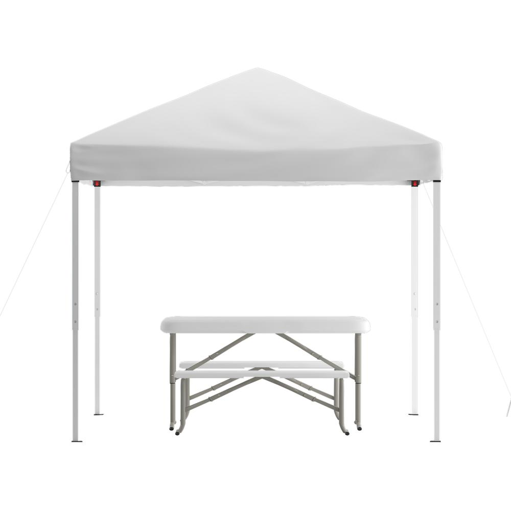 8’x8’ White Pop Up Event Canopy Tent with Carry Bag