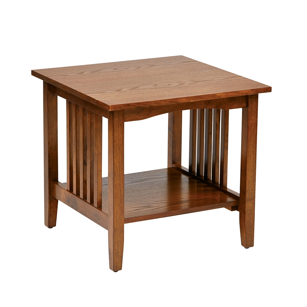 Sierra Mission End Table - Ash Finish | Solid and Engineered Wood | Mission Style