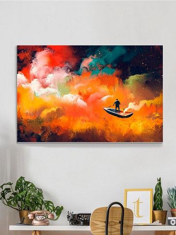 A Boat In Space Canvas -Image by Shutterstock - WhatYouNeedSales