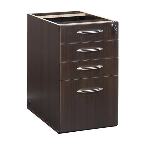 Aberdeen Series Pencil/Box/Box/File Laminate Desk Pedestal, Mocha - WhatYouNeedSales