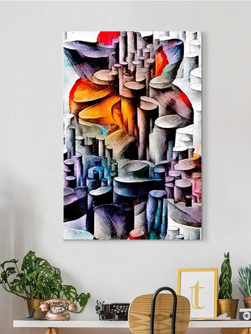 Abstract Pillars Canvas -Image by Shutterstock - WhatYouNeedSales