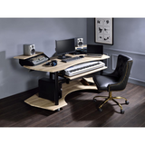 ACME Eleazar Music Recording Studio Desk, Natural Oak - WhatYouNeedSales