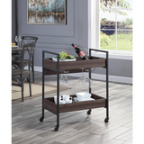 ACME Jerrick Serving Cart, Walnut & Black Finish - WhatYouNeedSales