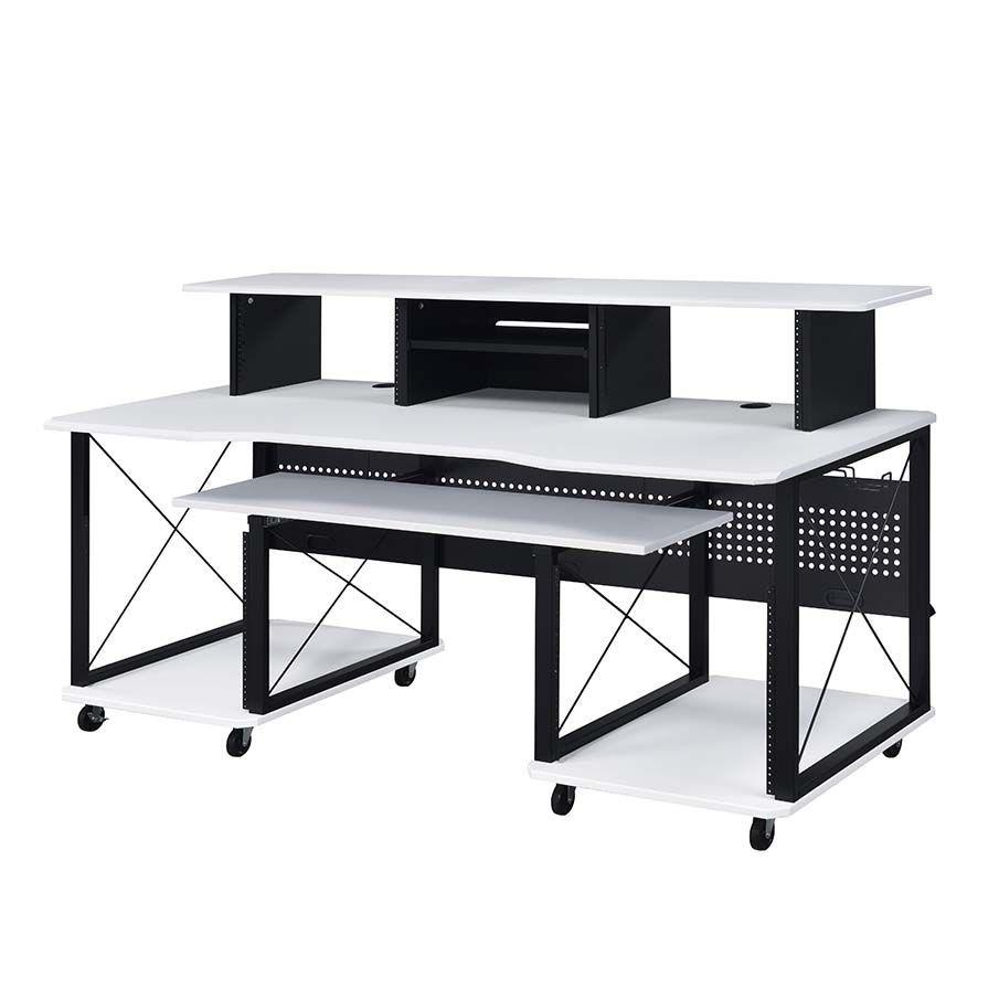 ACME Megara Music Desk, White & Black Finish - WhatYouNeedSales