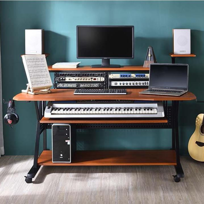 ACME Willow Music Desk, Cherry & Black Finish - WhatYouNeedSales