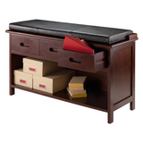 Adriana 2-Pc Storage Bench with Cushion Seat - WhatYouNeedSales