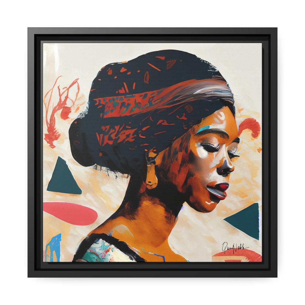 African Queen Canvas Wall Art With Frame - QueenNoble - WhatYouNeedSales