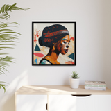 African Queen Canvas Wall Art With Frame - QueenNoble - WhatYouNeedSales