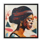 African Queen Canvas Wall Art With Frame - QueenNoble - WhatYouNeedSales