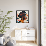 African Queen Canvas Wall Art With Frame - QueenNoble - WhatYouNeedSales