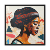 African Queen Canvas Wall Art With Frame - QueenNoble - WhatYouNeedSales