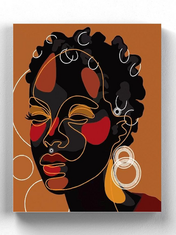 African Woman Art Wrapped Canvas -Image by Shutterstock - WhatYouNeedSales