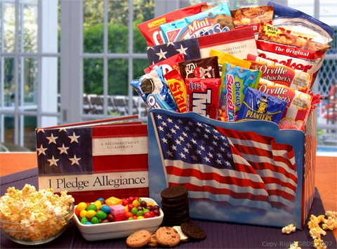 America The Beautiful Snack Gift Box- snack basket - snack gift basket - WhatYouNeedSales