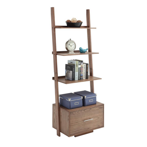 American Heritage Ladder Bookcase with File Drawer - WhatYouNeedSales