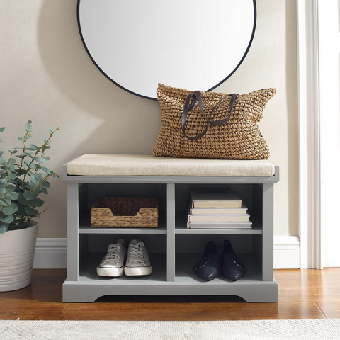 Anderson Storage Bench Gray/Tan - WhatYouNeedSales