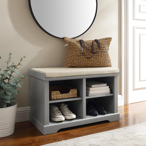 Anderson Storage Bench Gray/Tan - WhatYouNeedSales