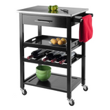 Anthony Kitchen Cart Stainless Steel - WhatYouNeedSales