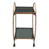 Arc Bar Cart Brass & Black - WhatYouNeedSales