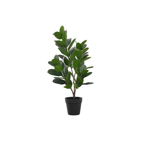 Artificial Plant, 28" Tall, Garcinia Tree, Decorative, Green Leaves, Black Pot - WhatYouNeedSales