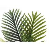 Artificial Plant, 28" Tall, Palm Tree, Decorative, Green Leaves, White Pot - WhatYouNeedSales