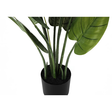 Artificial Plant, 37" Tall, Aureum Tree, Decorative, Green Leaves, Black Pot - WhatYouNeedSales