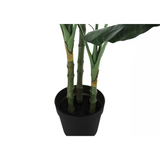 Artificial Plant, 42" Tall, Evergreen Tree, Green Leaves, Black Pot - WhatYouNeedSales