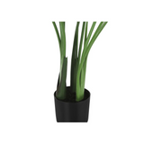 Artificial Plant, 44" Tall, Bird Of Paradise Tree, Green Leaves, Black Pot - WhatYouNeedSales