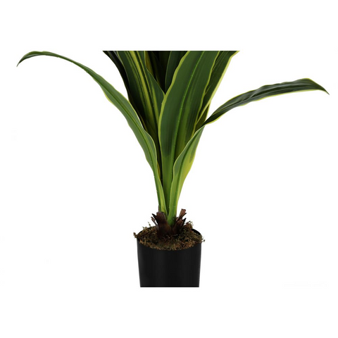 Artificial Plant, 47" Tall, Dracaena Tree, Decorative, Green Leaves, Black Pot - WhatYouNeedSales