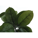 Artificial Plant, 52" Tall, Rubber Tree, Decorative, Green Leaves, Black Pot - WhatYouNeedSales