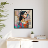 Asian Lady Beautiful Portrait Canvas Wall Art With Frame - WhatYouNeedSales