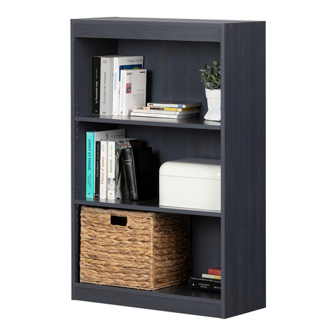 Axess 3-Shelf Bookcase, Blueberry - WhatYouNeedSales