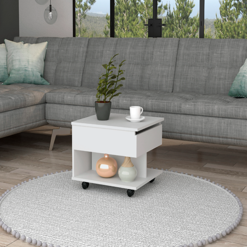 Babel Lift Top Coffee Table, Caster, One Shelf - WhatYouNeedSales