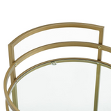 Bailey Round Bar Cart Gold - WhatYouNeedSales