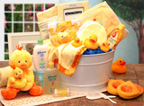 Bath Time Deluxe Baby New Baby Basket-Yellow - baby bath set -  new baby gift basket - baby gift basket - baby shower gift - WhatYouNeedSales