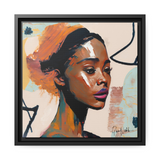 Beautiful African Woman Portrait Canvas Wall Art With Frame - WhatYouNeedSales