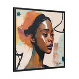 Beautiful African Woman Portrait Canvas Wall Art With Frame - WhatYouNeedSales