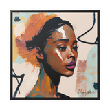 Beautiful African Woman Portrait Canvas Wall Art With Frame - WhatYouNeedSales