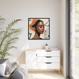 Beautiful African Woman Portrait Canvas Wall Art With Frame - WhatYouNeedSales